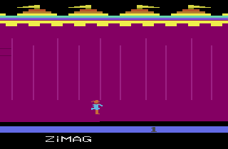 Dishaster title screen for Atari 2600